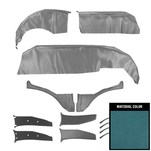 1965-66 Impala; 4 Door Wagon; Cargo Cover Set; Bright Blue