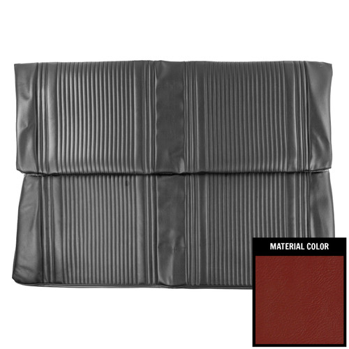 1966 Pontiac Tempest; Custom; Hardtop; Rear Bench Seat Cover; Red