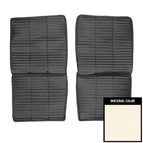 1966 Dodge Charger; Hardtop; Rear Bucket Seat Covers; Pearl White