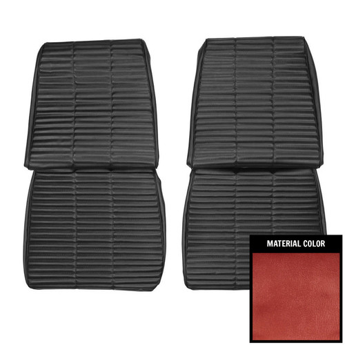 1966 Dodge Coronet 500, Charger; Front Bucket Seat Covers; Metallic Red