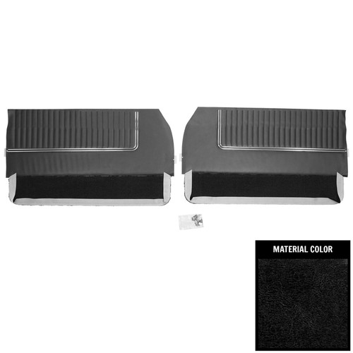 1966 Pontiac Bonneville; Front Door Panels; Black