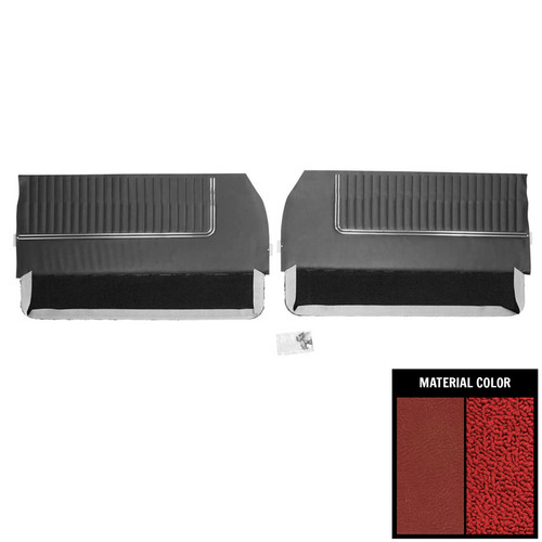 1966 Pontiac Bonneville; Front Door Panels; Metallic Red