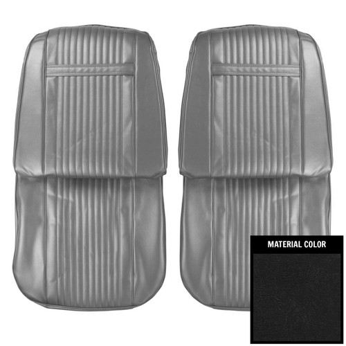 1966 Pontiac Catalina; 2+2; Front Bucket Seat Covers; Black