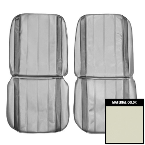 1966 Buick Skylark; Front Bucket Seat Covers; Off White