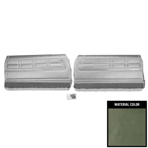 1967 Impala; Pre-Assembled Front Door Panels; Aqua