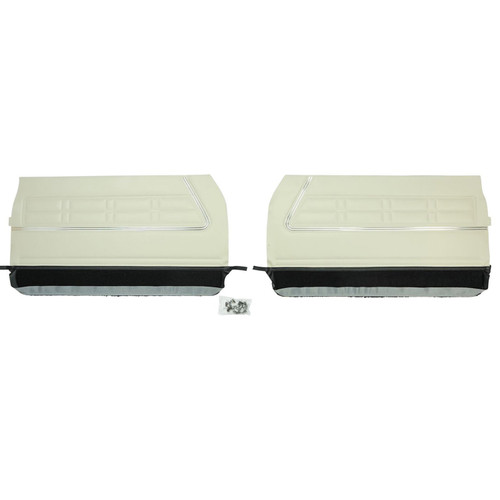 1967 Impala; Front Door Panels; Off White/Black