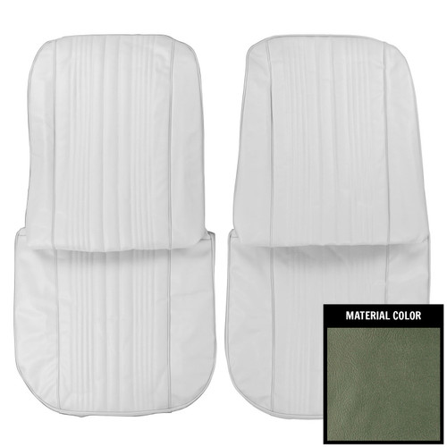 1967 Impala; Std/SS; Front Bucket Seat Covers; Aqua