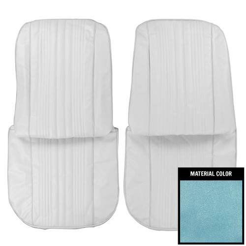 1967 Impala; Std/SS; Front Bucket Seat Covers; Light Blue