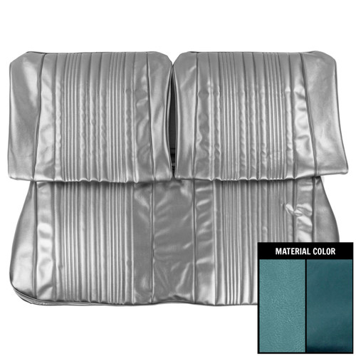 1967 Impala; Std/SS; Front Bench Seat Cover; 2-Tone Blue