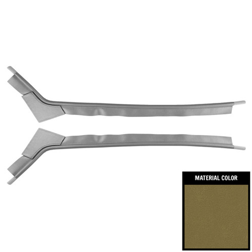 1967-68 Impala, Caprice; 2 Door Hardtop; Door Jamb Windlace; Ivy Gold