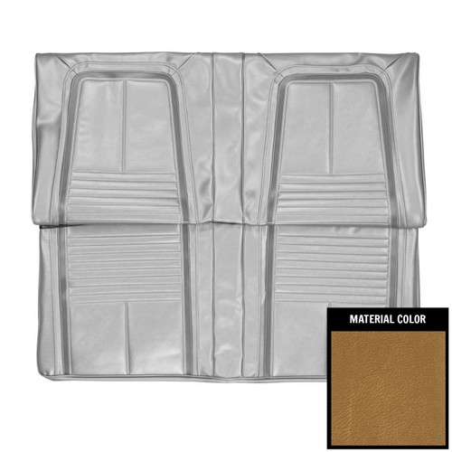 1967 Camaro; Deluxe; w/ Standard Frame Conversion; Rear Bench Seat Cvr; Gold/Wht