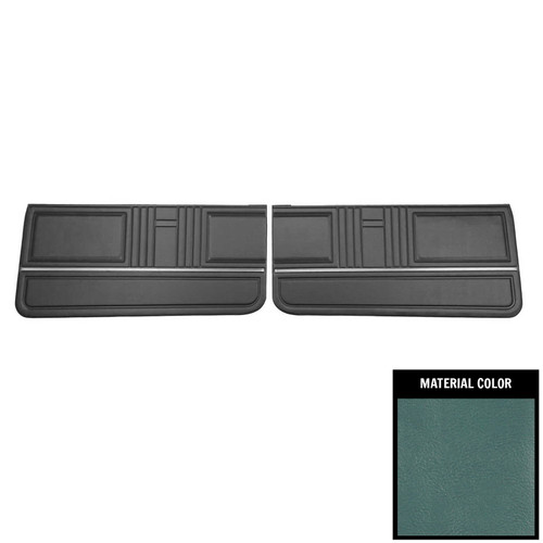 1967 Camaro; Pre-Assembled Platinum Edition Front Door Panels; Light Blue