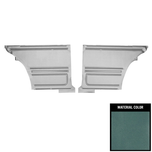 1967 Camaro; Hardtop; Pre-Assembled Platinum Edition Rear Side Panels; Light Blu