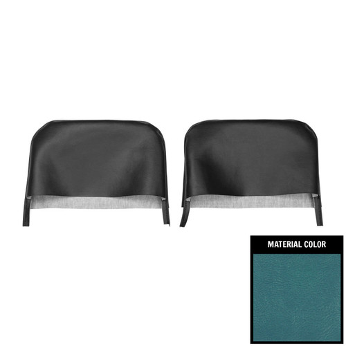 1969 Camaro, Firebird; Bucket Seat Head Rest Covers; Bright Blue