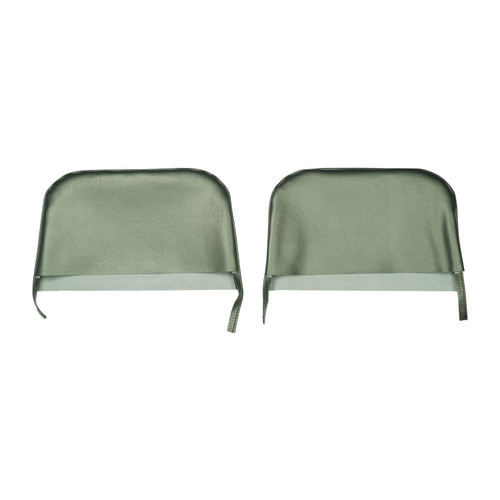 1969 Camaro, Firebird; Bucket Seat Head Rest Covers; Dark Metallic Green