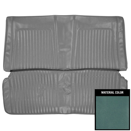 1967 Camaro; Standard; Fold-Down Rear Bench Seat Cover; Light Blue