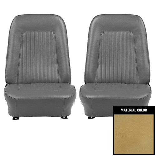 1967 Camaro; Standard; Front Bucket Seat Covers; Gold