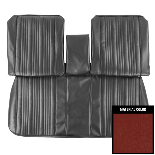 1967 Pontiac GTO, LeMans; w/ Armrest; Front Bench Seat Cover; Red