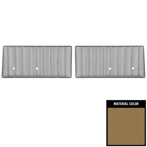 1967-68 Chevrolet Truck; Pre-Assembled Front Door Panels; Light Saddle