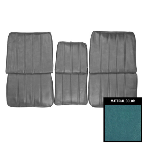 1967-68 Chevrolet Truck; Front Buddy Bucket Seat Covers; Bright Blue