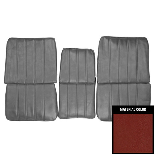 1967-68 Chevrolet Truck; Front Buddy Bucket Seat Covers; Red
