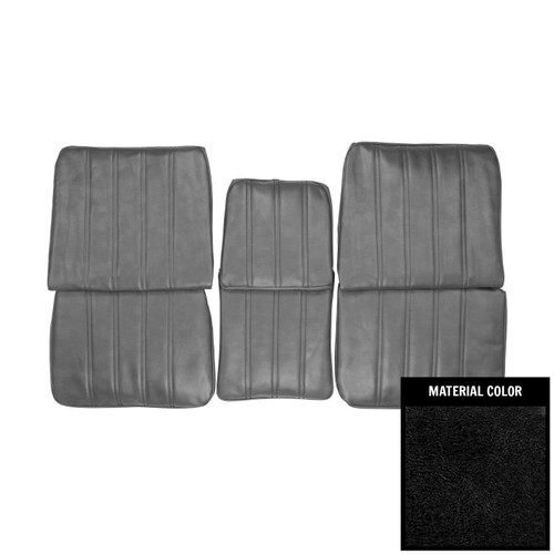 1967-68 Chevrolet Truck; Front Buddy Bucket Seat Covers; Black