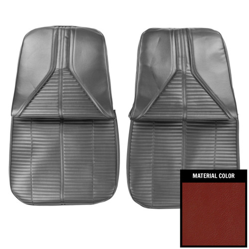 1967 Buick Skylark; Front Bucket Seat Covers; Red