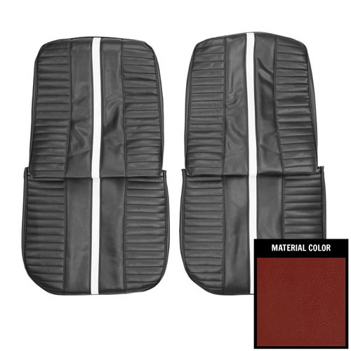 1967 Chevy II, Nova; SS; Front Bucket Seat Covers; Red