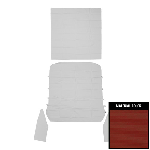 1968 Chevelle; Hardtop; Standard 6-Bow Ribbed Headliner; Dark Red