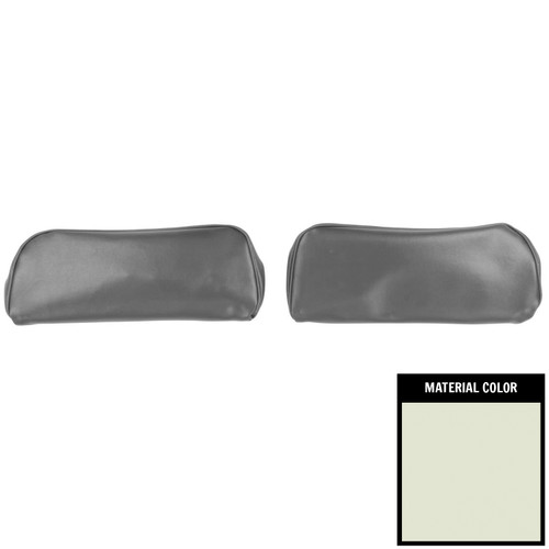 1968-72 Chevelle, GTO, Cutlass, Skylark, Nova; Buckt Seat Head Rest Covers; Fawn