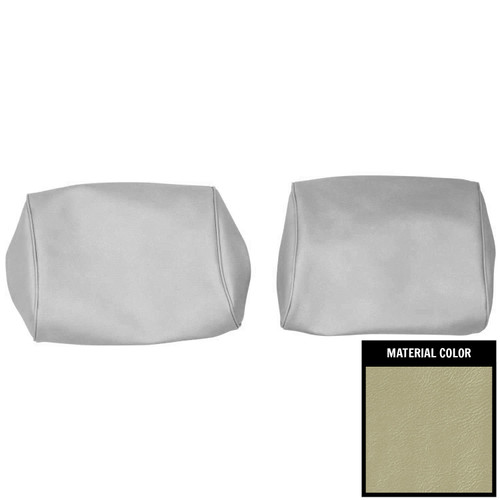 1968-72 Chevelle, GTO, Cutlass, Skylark, Nova; Bnch Seat Head Rest Cvrs; Prchmnt