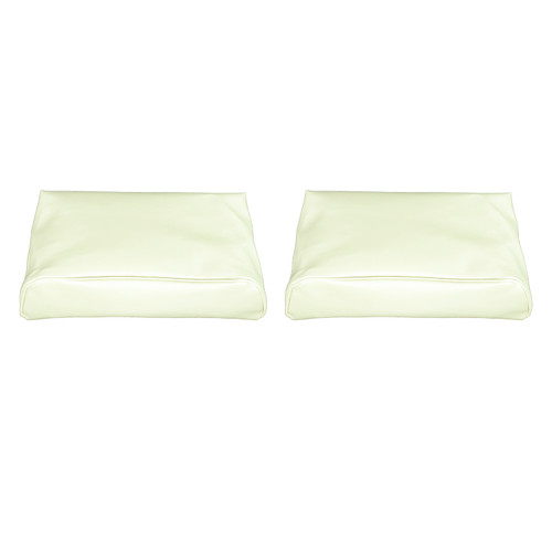 1968-72 Chevelle, GTO, Cutlass, Skylark, Nova; Bkt Seat Head Rest Covers; Pearl