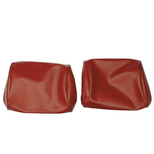 1968-72 Chevelle, GTO, Cutlass, Skylark, Nova; Bench Seat Head Rest Covers; Red