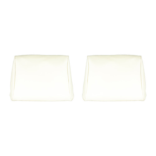 1968-72 Chevelle, GTO, Cutlass, Skylark, Nova; Bnch Seat Head Rest Covers; White