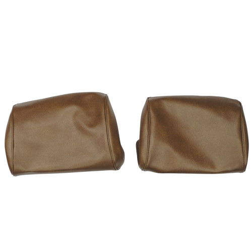 1968-72 Chevelle, GTO, Cutlass, Skylark, Nova; Bnch Seat Head Rest Covrs; Dk Sdl
