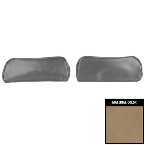 1968-72 Chevelle, GTO, Cutlass, Skylark, Nova; Bkt Seat Head Rest Cvrs; Sndlwood