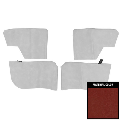 1968 Chevelle, GTO, Cutlass, Skylark; Convertible; Rear Armrest Covers; Red