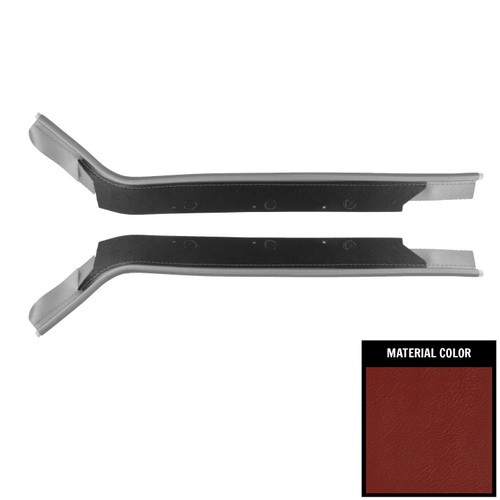 1968-69 GM A-Body; 2 Door Hardtop; Door Jamb Windlace; Red