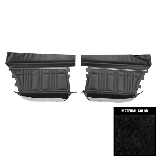 1968 Chevrolet Impala 4-Door Sedan/Hardtop/Wagon Black Rear Door Panels