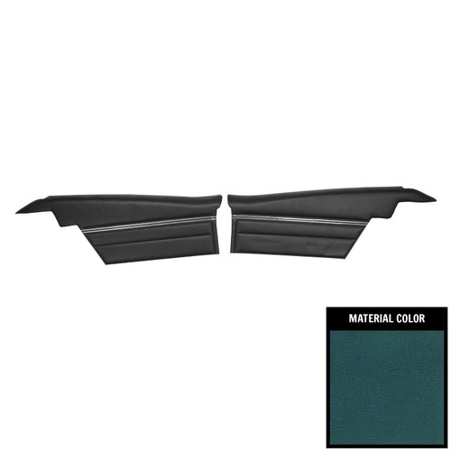 1968 Chevrolet Impala Hardtop Pre-Assembled Medium Blue Rear Door Panels (68BDN17C-P)