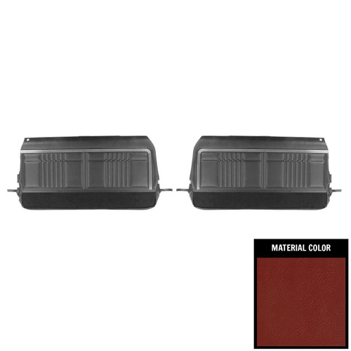 1968 Chevrolet Impala Custom Pre-Assembled Red Front Door Panels
