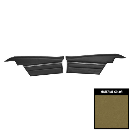 1968 Chevrolet Impala Hardtop Pre-Assembled Ivy Gold Rear Door Panels (68BDN46C-P)