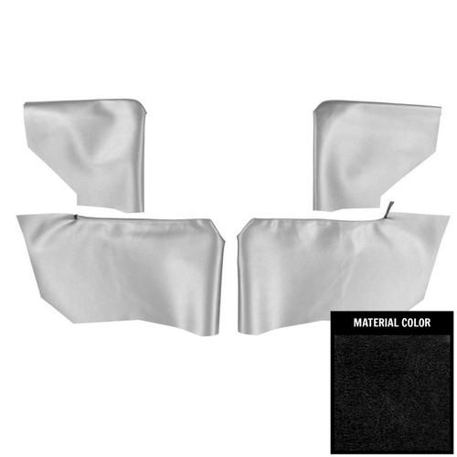 1968 Impala; Convertible; Rear Arm Rest Covers; Black