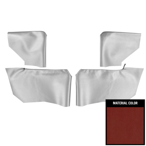 1968 Impala; Convertible; Rear Arm Rest Covers; Red