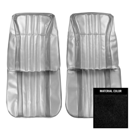 1968 Impala SS; Front Bucket Seat Covers; Black
