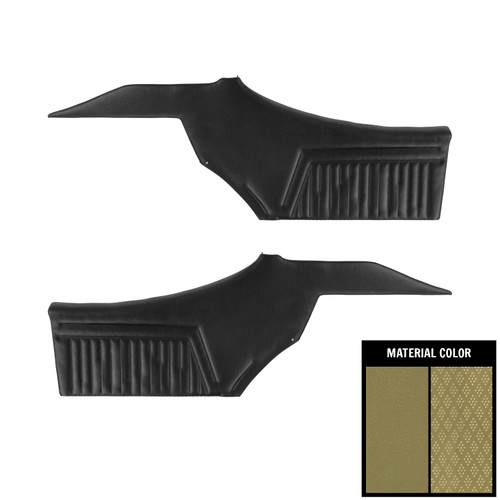 1968 Oldsmobile Cutlass Supreme Hardtop Pre-Assembled Ivy Gold Rear Door Panels