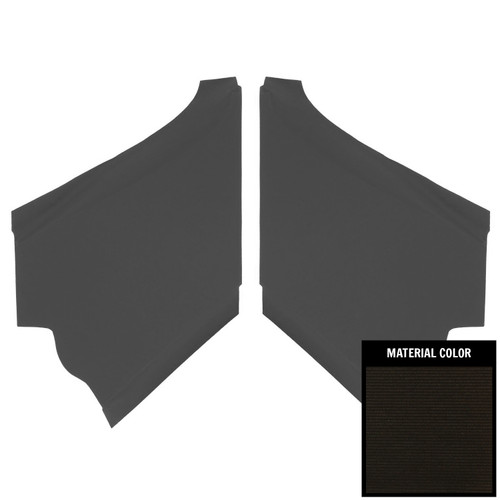 1968-72 El Camino; Ribbed Sail Panels; Black