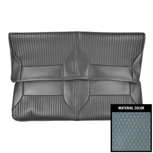 1968 Oldsmobile Cutlass; Holiday, S; 2 Dr Hardtop; Rear Bnch Seat Covr; Med Blue