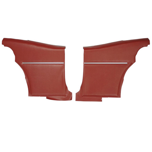1968-69 Camaro; Hardtop; Deluxe Pre-Assembled Rear Side Panels; Red