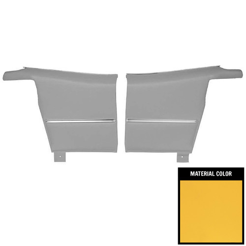 1969 Camaro Convertible Deluxe Pre-Assembled Yellow Rear Door Panels